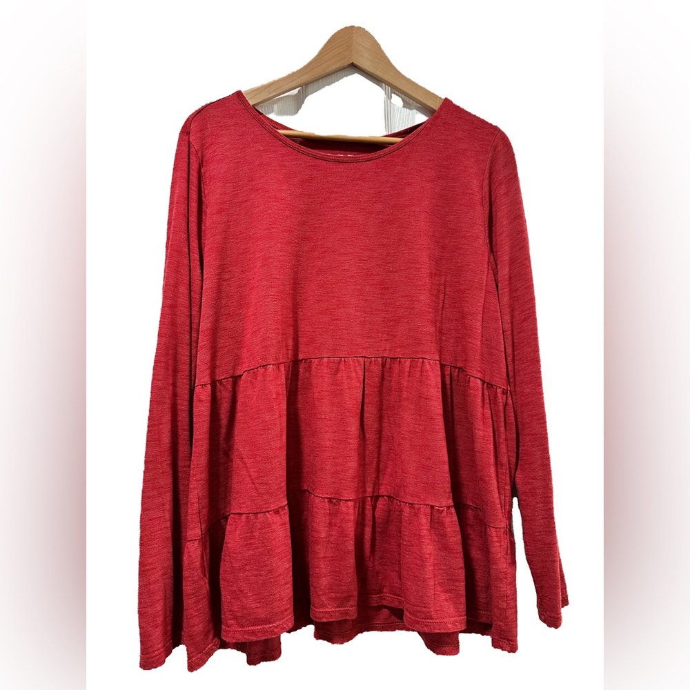 LOFT size large tiered Baby doll long sleeve tee.